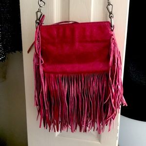 Beautiful Rebecca Minkoff Well Loved Fuchsia Fringe Purse